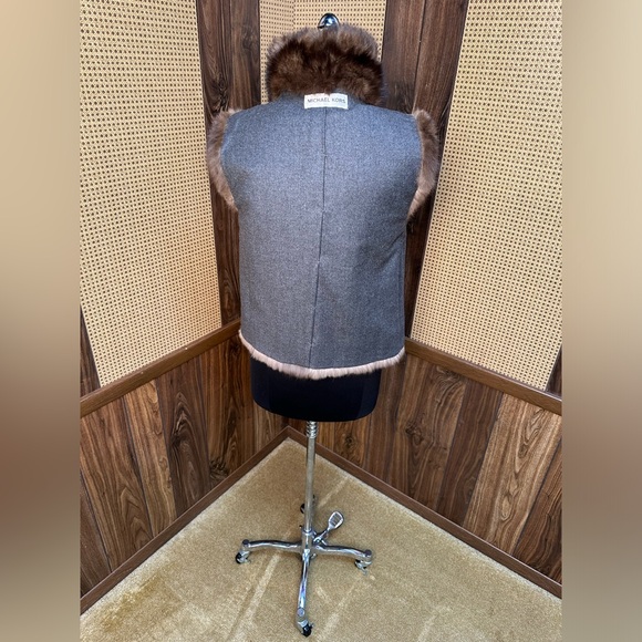 MICHAEL KORS DESIGNER RUSSIAN SABLE & CASHMERE LINING FUR VEST JACKET COAT SMALL - Picture 10 of 11